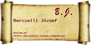 Berczelli József névjegykártya